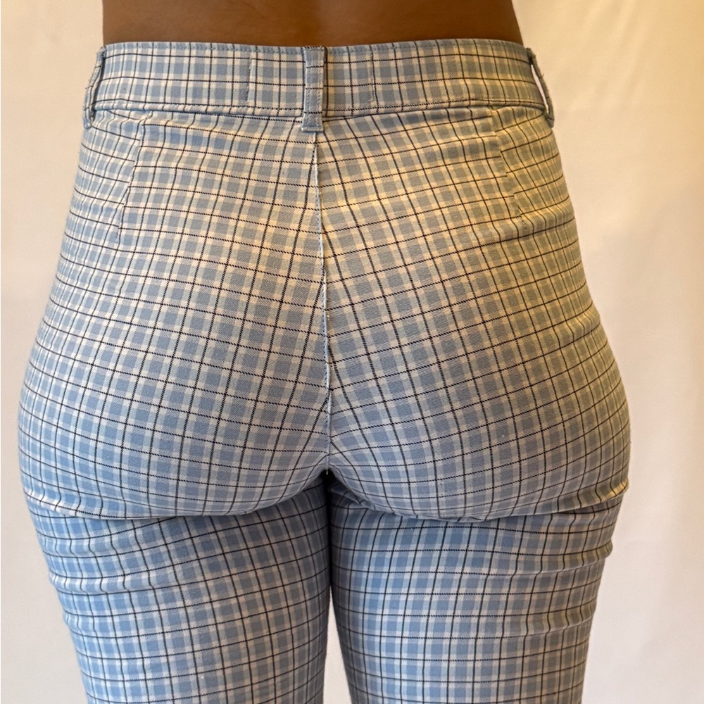 Hollister Blue Checkered Flare Pants